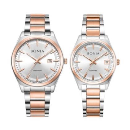 Bonia BNB10863-1612/2612 Stainless Steel His & Her Set Watch